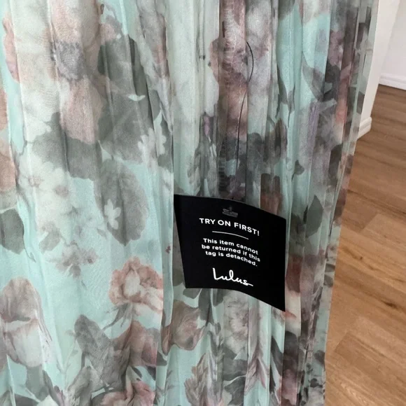 NWT Lulu's Floral Strapless Maxi Dress - Spring Wedding Easter Size Small - Picture 7 of 9
